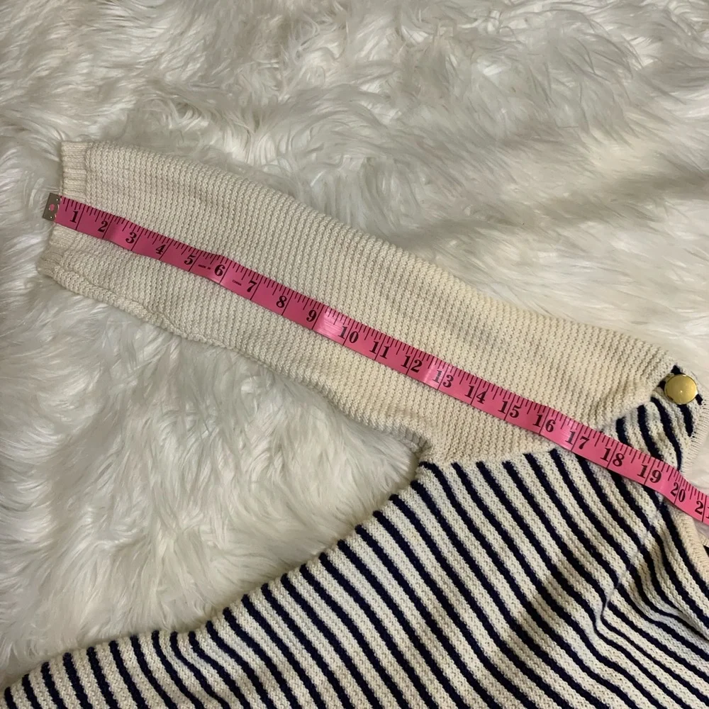 H & M Blue & White Stripped Long Sweater size small